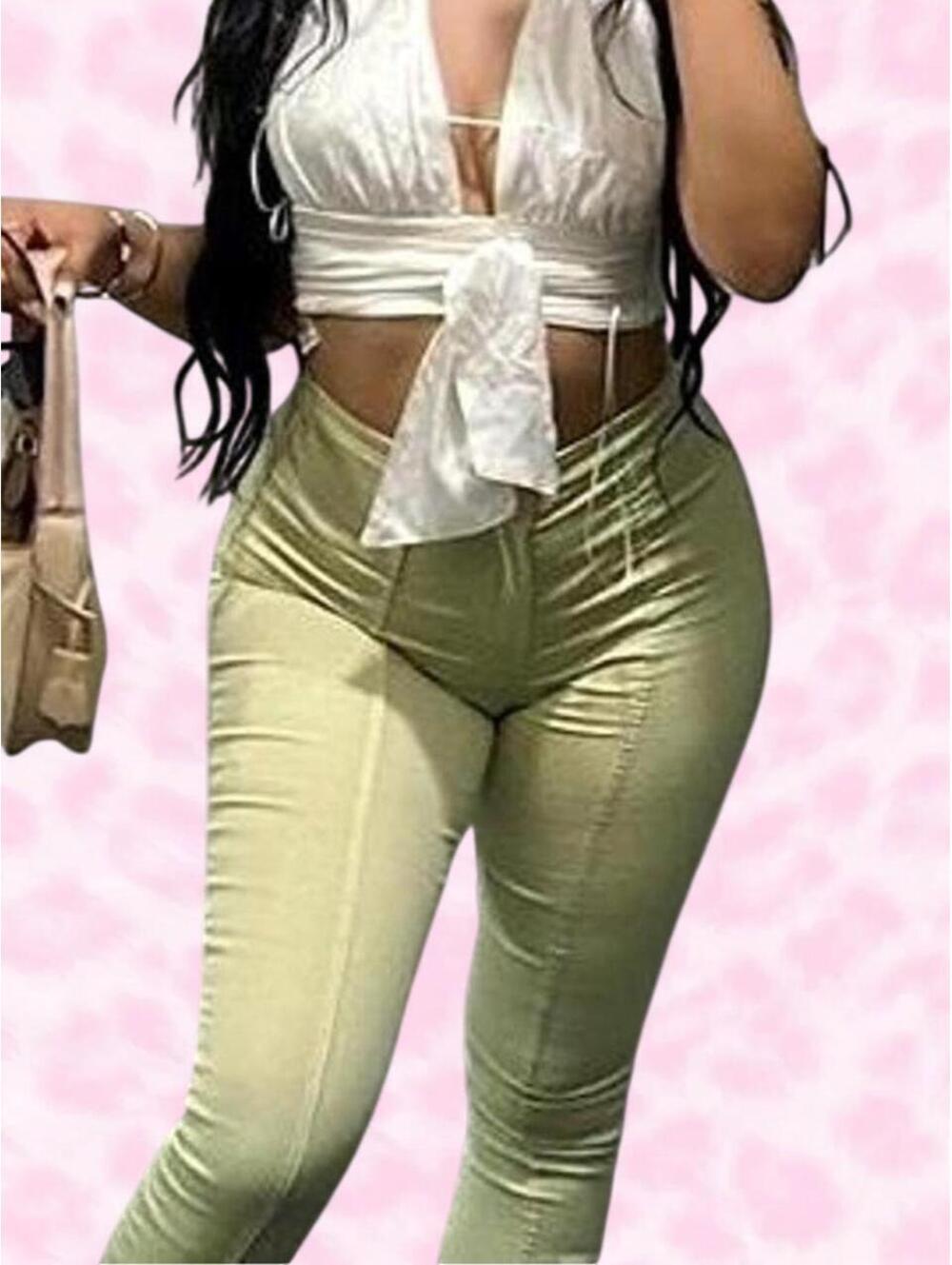 Zara pastel lime green straight leg jeans in a size 4
